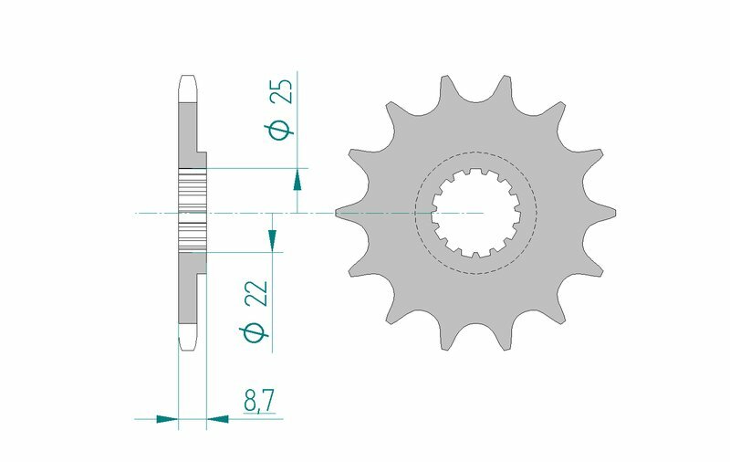 Afam Steel Auto -Cleaning Front Sprock 73301 - 520