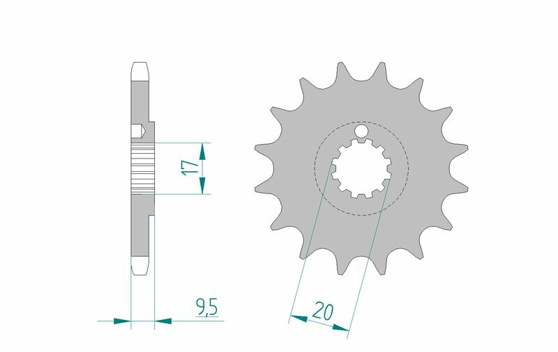 AFAM Steel Self -Cleaning Front Sprock 94202 - 428