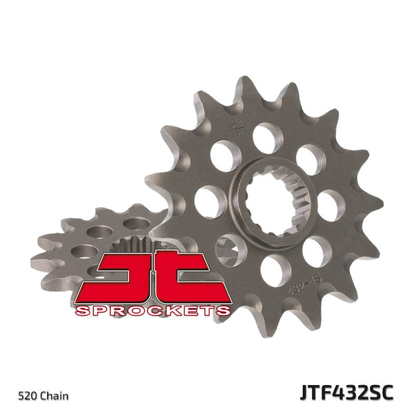 JT Sprock's Steel Auto -Cleaning Front Sprock 432 - 520 JTF432.13SCSC