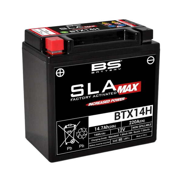 BS Bateria Sla Max Manutenção da bateria -Free Factory ativada - BTX14H