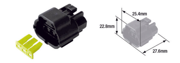 Conector feminino à prova d'água Tourmax 070 (FRA) -3-POLY-ETP-114