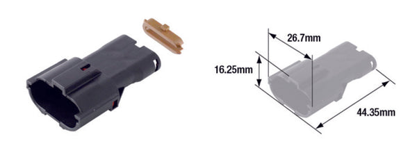 Conector feminino à prova d'água de turmax 070 (fry) -3-polig-etp-117