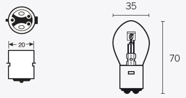 Tecnium B35 Lâmpadas 6V 35/35W - X10 1079297