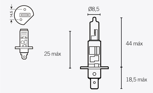 V Peças H1 Lâmpadas 12V 55W 14636