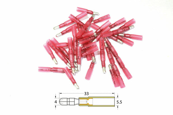 Bihr fêmea de mangueira de encolhimento para crimp bullet Ø0.5mm²/1,5 mm²-50-pack-mpd1-156