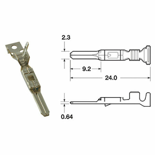 Bihr Hane Connector 090 FRKW Ø0.5mm²/0,85mm²-50-Pack-1101A0201