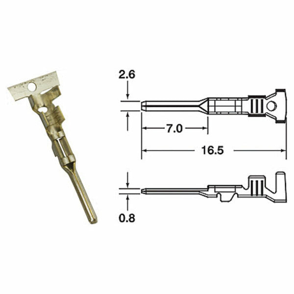 Conector Hane genérico BIHR Ø0.85mm²/1,25mm²-50-Pack-1201A0241