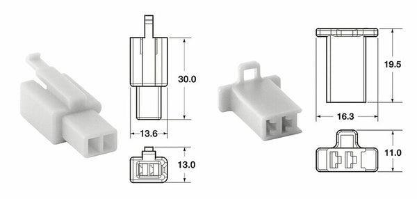 Conectores de conector BIHR 2-Pluggs 110 ml oe tipo Ø0,5mm²/0,85mm²-5 set-110ml.2p
