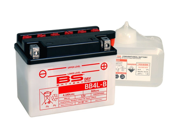BS Battery High Performance with Acid Pack - BB4L-B 