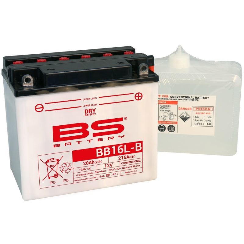 BS Battery Battery High Performance With Acid Pack - BB16L -B