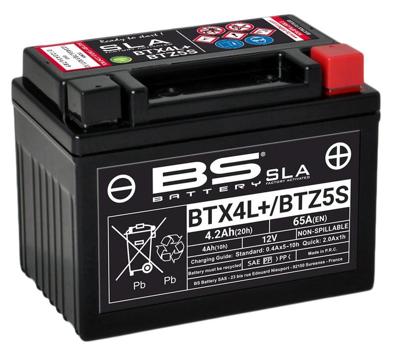 BS Bateria SLA Manutenção de bateria Factory Factory ativado - BTX4L+ / BTZ5S