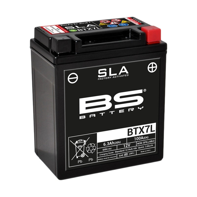 BS Battery SLA Manutenção de bateria Factory Factory ativado - BTX7L