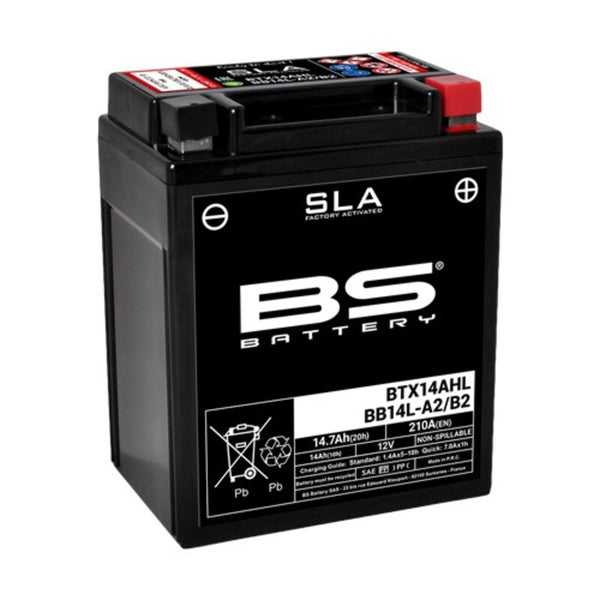 BS Battery SLA Battery Maintenance-Free Factory Activated - BTX14AHL / BB14L-A2/B2 