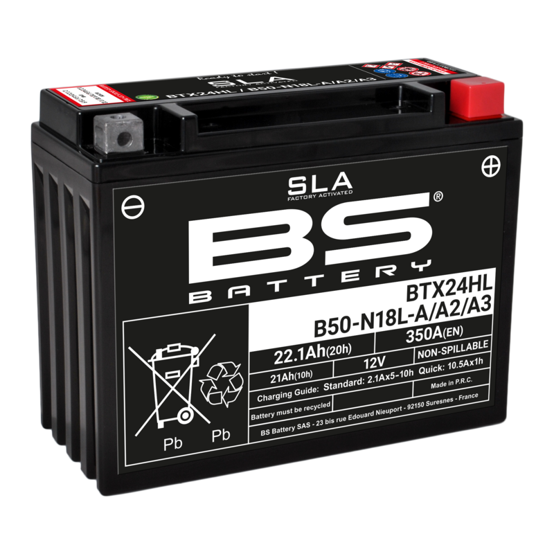 BS Battery SLA Manutenção de bateria Factory ativada BTX24HL/B50 N18L-A/A2/A3