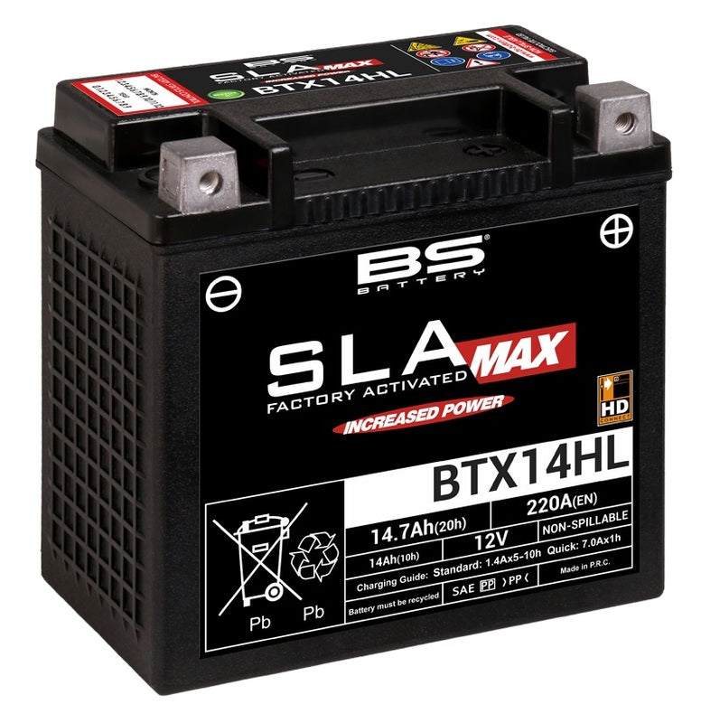 BS Battery SLA MAX MANUTENÇÃO DE MANUTENÇÃO DE BATERIA Fábrica ativada - BTX14HL