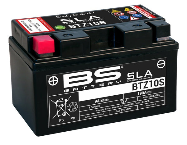 BS Battery SLA Maintenance-Free Factory Activated Battery - BTZ10S 