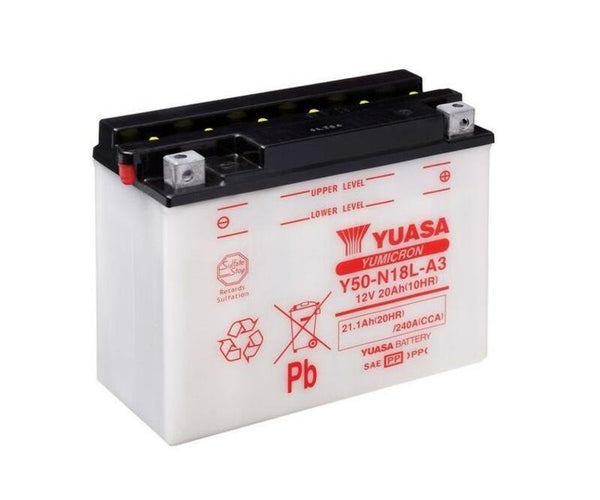 YUASA Conventional Battery without Acid Pack - Y50-N18L-A3 