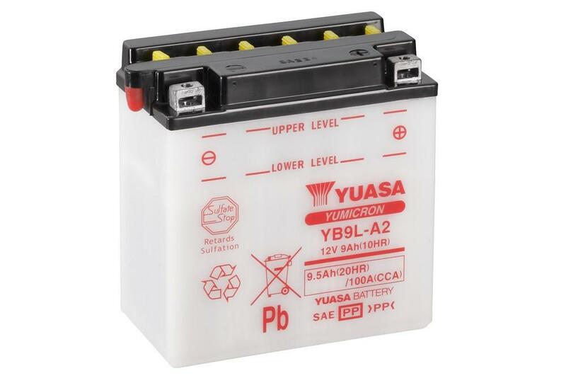 Bateria Yuasa convencional sem ácido pacote - yb9l -a2