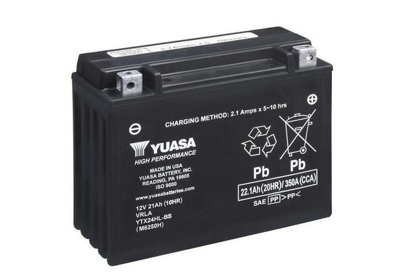Yuasa Manutenção -Bateria livre com pacote ácido -ytx24hl -b