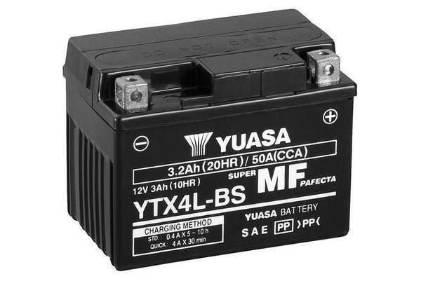 Yuasa Manutenção -Bateria livre com pacote ácido -ytx4l -b