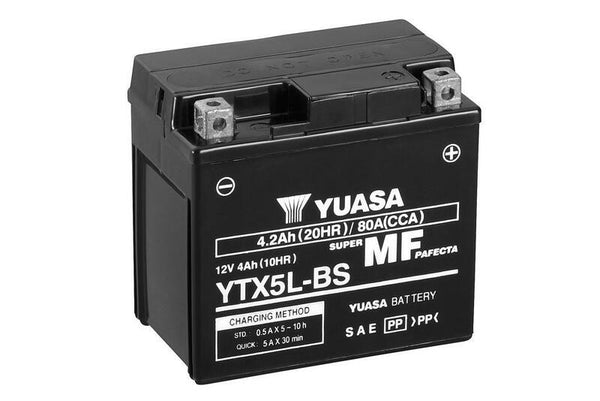 Yuasa Manutenção -Bateria livre com pacote ácido -ytx5l -b