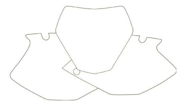 Adesivos de placa de blackbird blanc yamaha yzf250 3219/000005