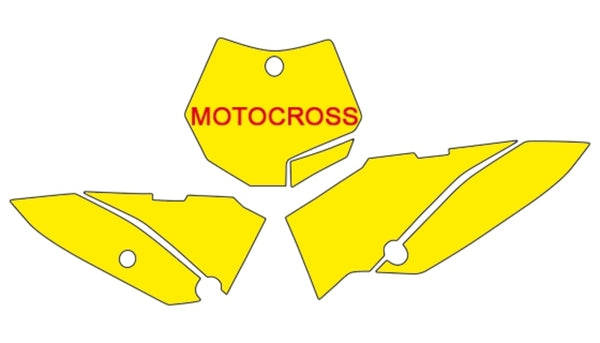 Adesivos de placa de blackbird azul ktm sx65 3516/000007