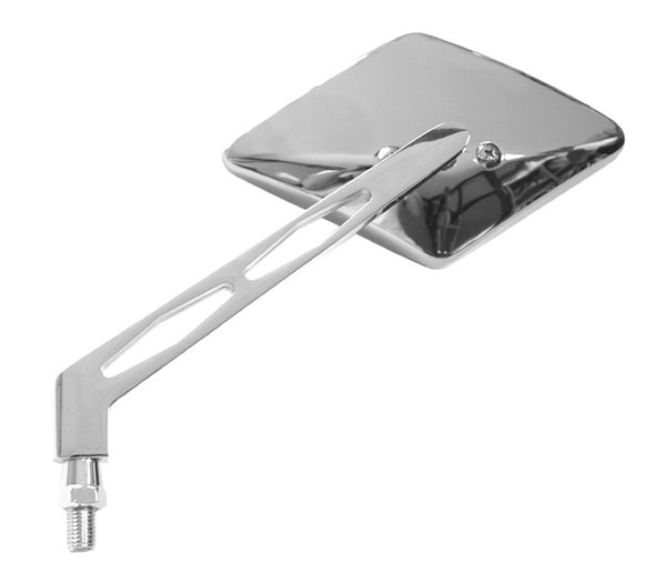 V peças espelho esquerdo personalizado universal - cromo (1pc) e376i