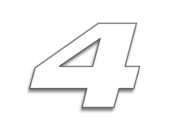 Blackbird Race número 4 20x25cm branco 5049/10/4