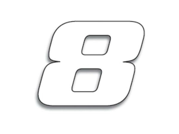 Blackbird Race número 8 20x25cm branco 5049/10/8