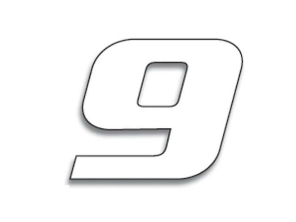 Blackbird Race número 9 20x25cm branco 5049/10/9