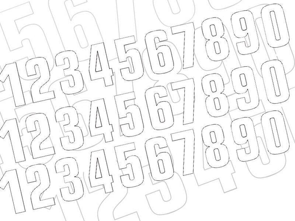 Blackbird Race número 6 7x5.5cm Conjunto branco de 3 bihr_1_/10/6