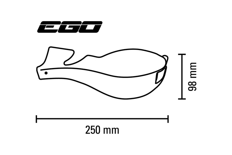 Barkbusters ego guarda de mão de dois pontos em reto Ø22mm ego amarelo-001-00-yee