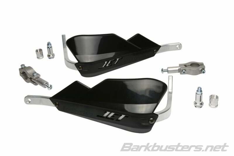 Barkbusters Jet Handguard de dois pontos em reto Ø22mm Black Jet-001-00-BK