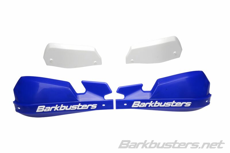 Barkbusters VPS MX Handguard Plástico Conjunto apenas de defletor azul/branco VPS-003-01-Bu