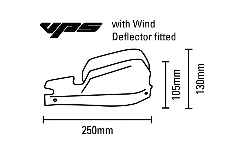 Barkbusters VPS MX Handguard Plástico Conjunto apenas de defletor azul/branco VPS-003-01-Bu