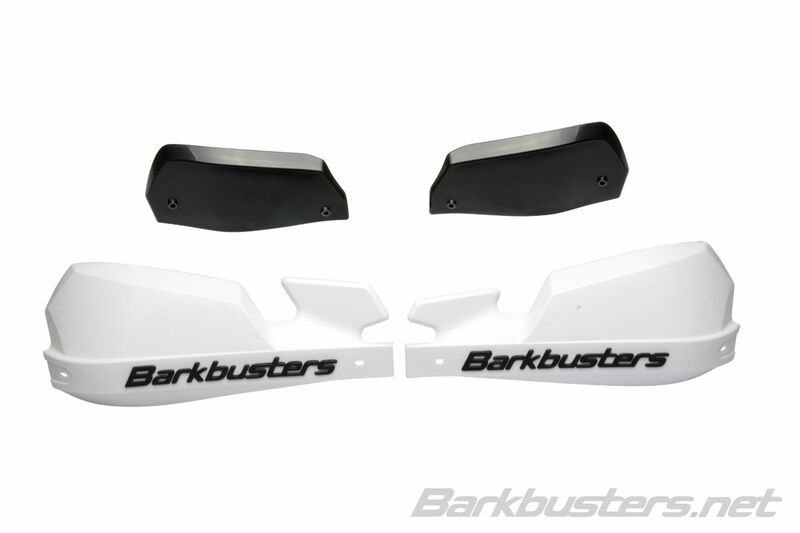 Barkbusters VPS MX Handguard Plástico Conjunto apenas de defletor branco/preto VPS-003-01-WH