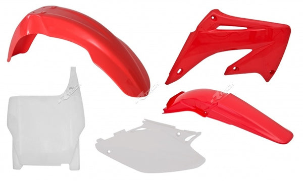 Kit de plástico racetech Honda CR125R/250R-OEM RED/BRANCO (R-KITCR0-OEM-503)
