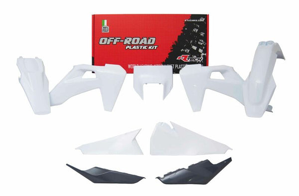 Kit de plástico racetech branco/antracite cinza husqvarna te/fe r-kitsq-oem-520