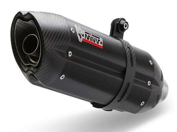 MIVV Suono Silencer - Honda X-ADV 750 00.73.H.066.L9 i svart kolfiberdesign, högpresterande avgassystem för motorcykel. Perfekt reservdel inom ACC. EXHAUST.