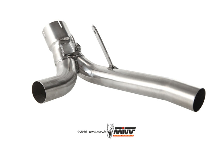 MIVV SUONO Stainless/Carbon End Cap Double Slip-On anslutningsrör i rostfritt stål, reservdel för Suzuki GSX-R1000 avgassystem.