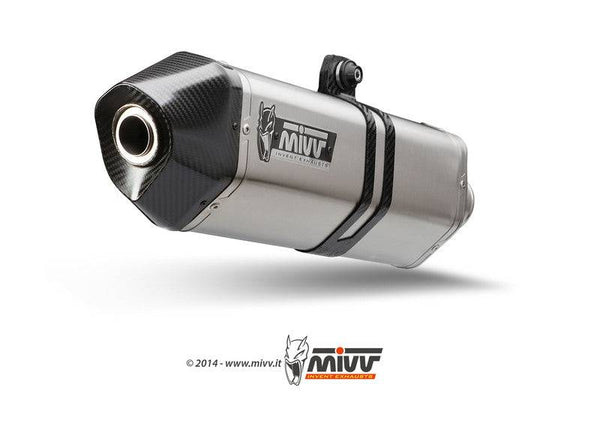 MIVV Speed ​​Edge Aço inoxidável/Tampa final de carbono SLIP-ON SUZUKI DL650 V-STROM 00.73.S.038.LRX