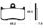 Tecnium Sinterned Metal Brake Pachots - MTR282 1090567