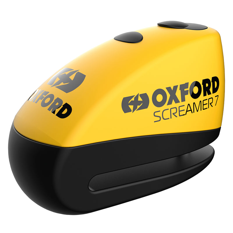 Oxford Screamer 7 Lock de disco - Ø7mm Amarelo/preto LK290