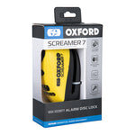 Oxford Screamer 7 Lock de disco - Ø7mm Amarelo/preto LK290