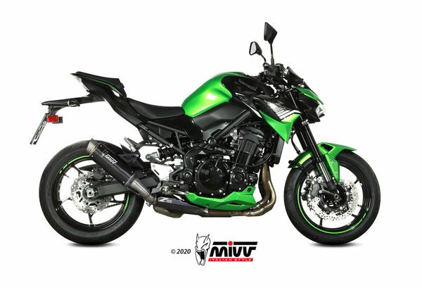 MIVV GP Pro Silenciador Aço Preto/Aço Axtual Tampa final Kawasaki Z900 K.052.lxbp