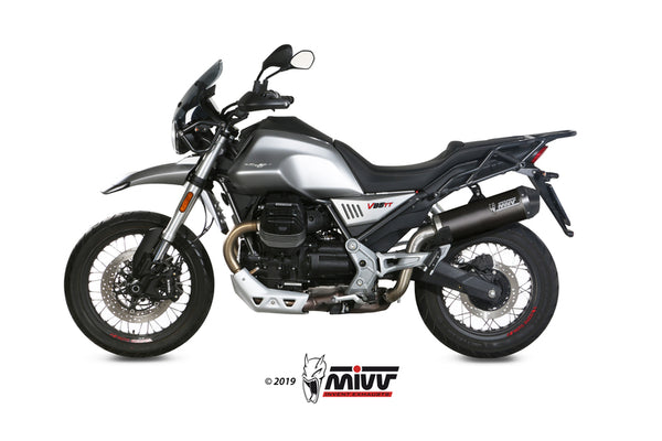 MIVV Oval silenciador de carbono tampa final de carbono moto Guzzi V85T M.013.EC