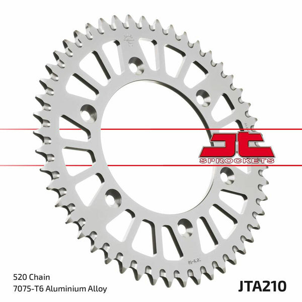 JT Sprock's aluminum Ultra-Light self-cleaning rear sprocket 210-520 JTA210.48BLK