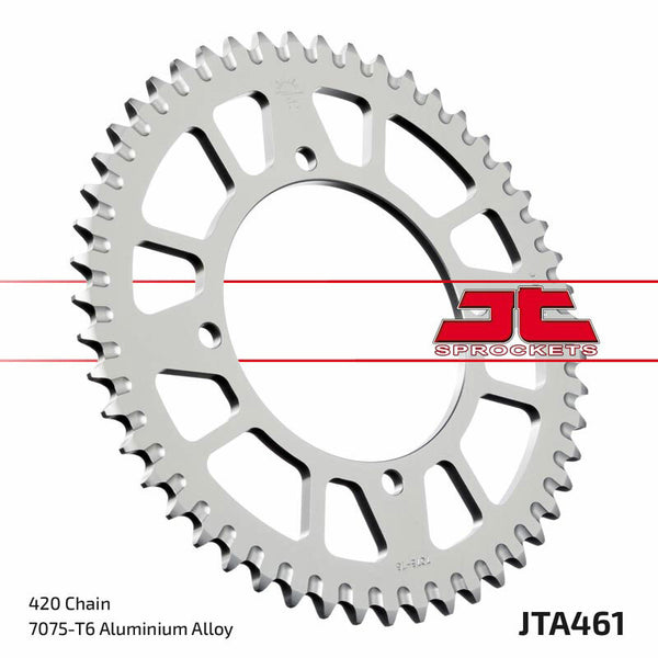 JT Sprock Aluminium Ultra-Light Auto-limpeza traseira Sprocket 461-420 JTA461.52BLK