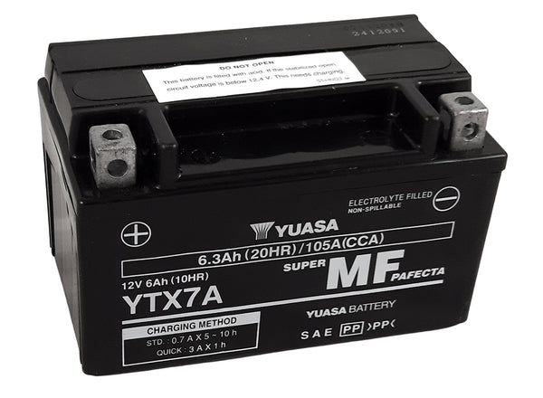 Yuasa Manutenção -Bateria de Factory livre -YTX7A -FA